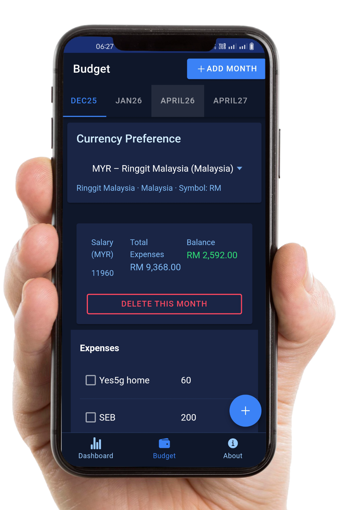 ExpenseFlow mobile view